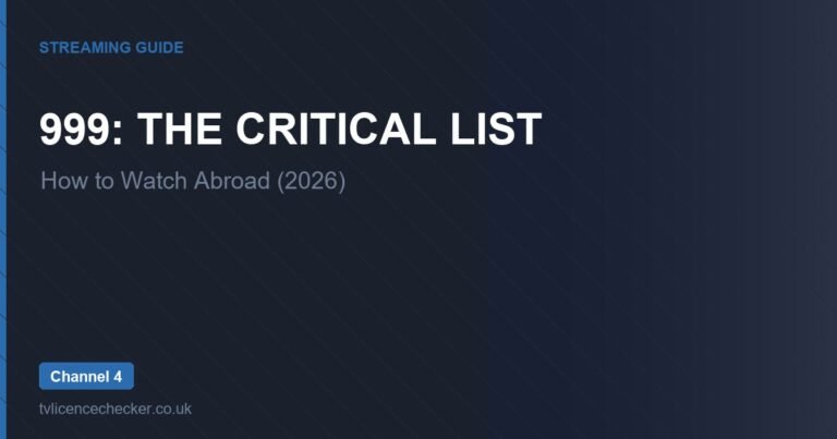 How to Watch 999: The Critical List Abroad (2026)
