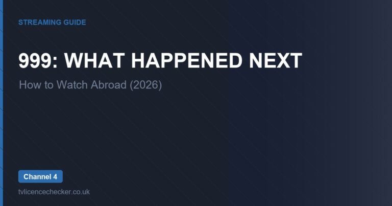 How to Watch 999: What Happened Next Abroad (2026)