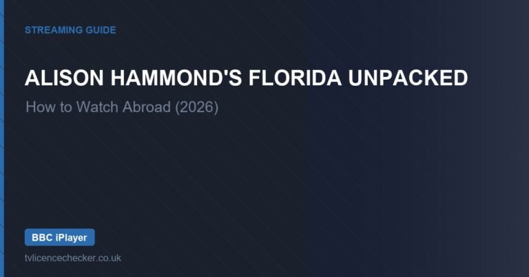 How to Watch Alison Hammond’s Florida Unpacked Abroad (2026)