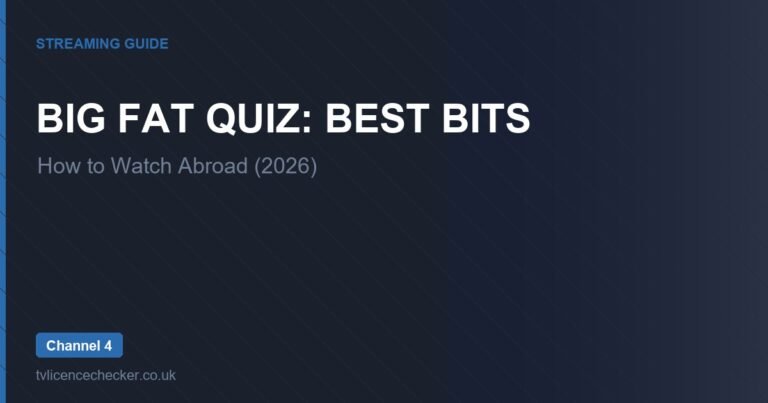 How to Watch Big Fat Quiz: Best Bits Abroad (2026)