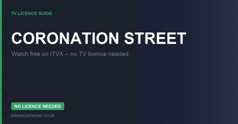 Watch Coronation Street Without a TV Licence (Free on ITVX)