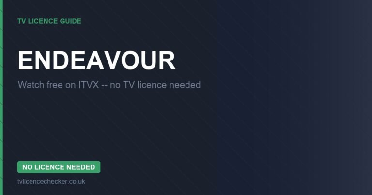 Watch Endeavour Without a TV Licence (Free on ITVX)