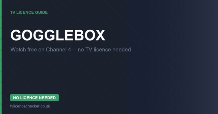 Watch Gogglebox Without a TV Licence (Free on Channel 4)