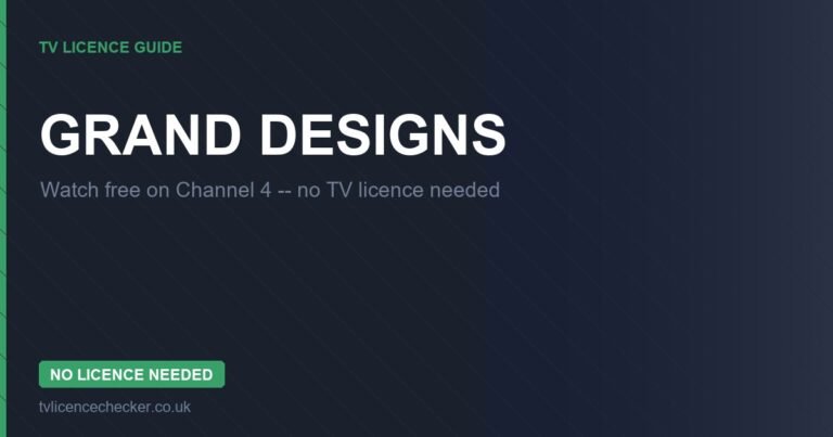 Watch Grand Designs Without a TV Licence (Free on Channel 4)