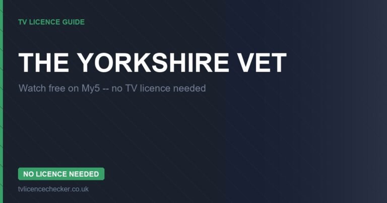 Watch The Yorkshire Vet Without a TV Licence (Free on My5)