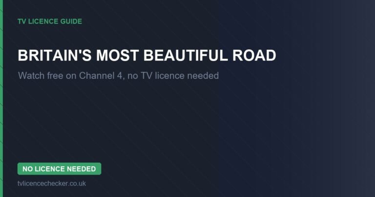 Watch Britain’s Most Beautiful Road Without a TV Licence (Free on Channel 4)