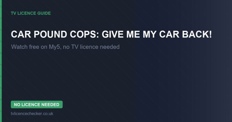 Watch Car Pound Cops: Give Me My Car Back! Without a TV Licence (Free on My5)