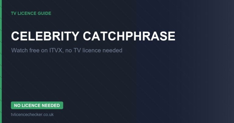 Watch Celebrity Catchphrase Without a TV Licence (Free on ITVX)