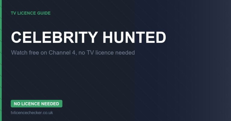 Watch Celebrity Hunted Without a TV Licence (Free on Channel 4)