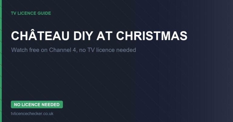 Watch Château DIY at Christmas Without a TV Licence (Free on Channel 4)