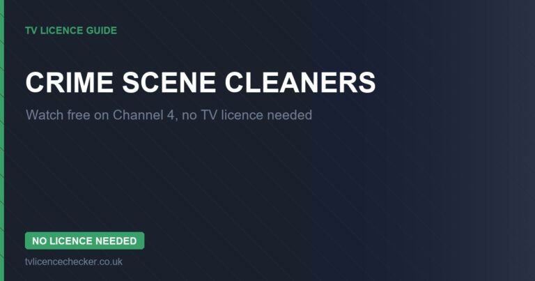 Watch Crime Scene Cleaners Without a TV Licence (Free on Channel 4)