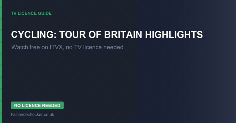 Watch Cycling: Tour of Britain Highlights Without a TV Licence (Free on ITVX)