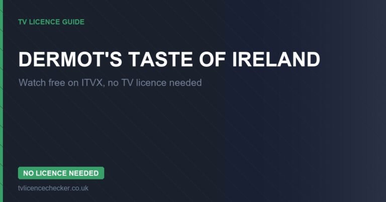 Watch Dermot’s Taste of Ireland Without a TV Licence (Free on ITVX)
