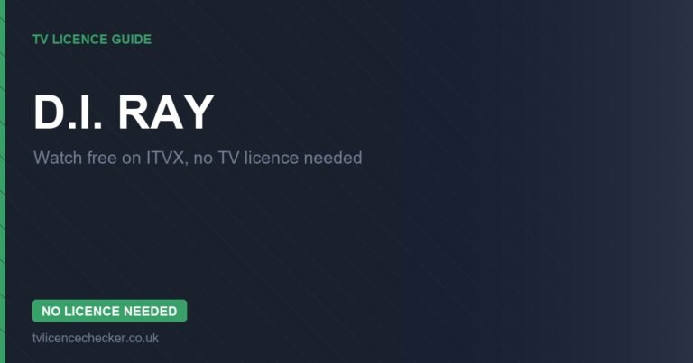 Watch D.I. Ray Without a TV Licence (Free on ITVX)