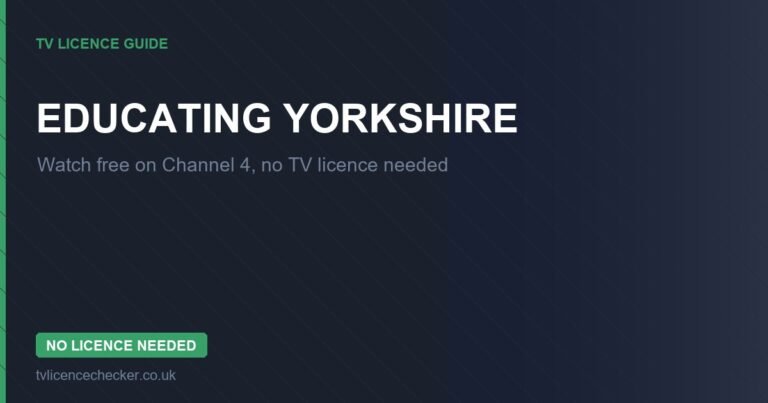 Watch Educating Yorkshire Without a TV Licence (Free on Channel 4)