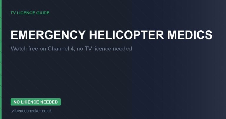 Watch Emergency Helicopter Medics Without a TV Licence (Free on Channel 4)