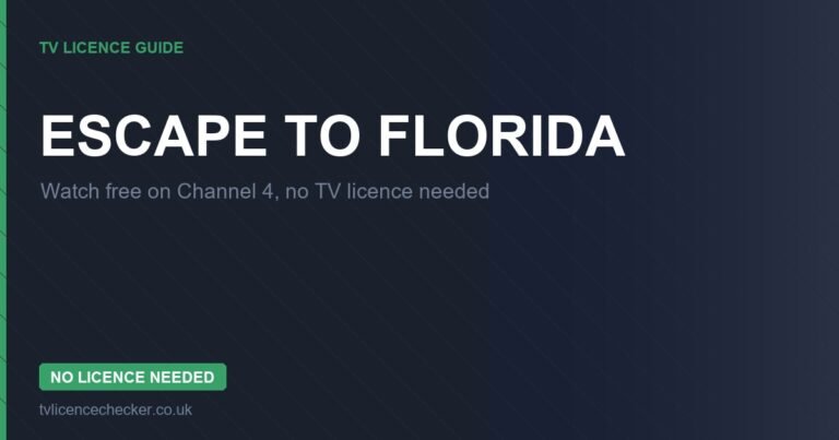 Watch Escape to Florida Without a TV Licence (Free on Channel 4)