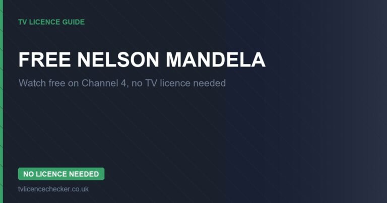 Watch Free Nelson Mandela Without a TV Licence (Free on Channel 4)