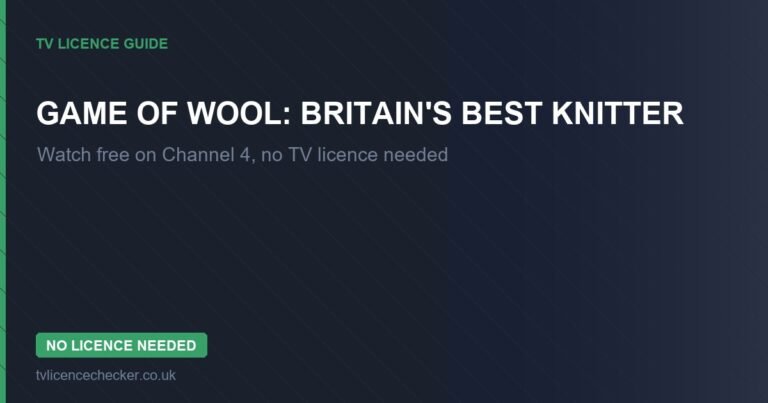 Watch Game of Wool: Britain’s Best Knitter Without a TV Licence (Free on Channel 4)