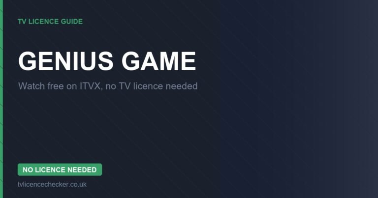 Watch Genius Game Without a TV Licence (Free on ITVX)