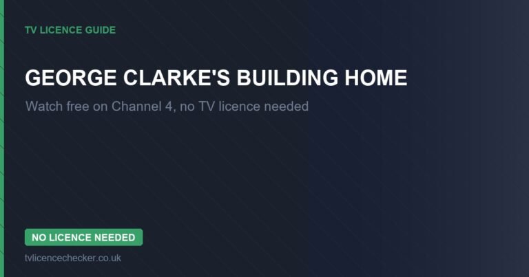 Watch George Clarke’s Building Home Without a TV Licence (Free on Channel 4)