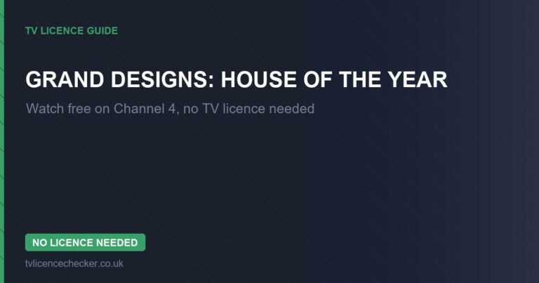Watch Grand Designs: House of the Year Without a TV Licence (Free on Channel 4)