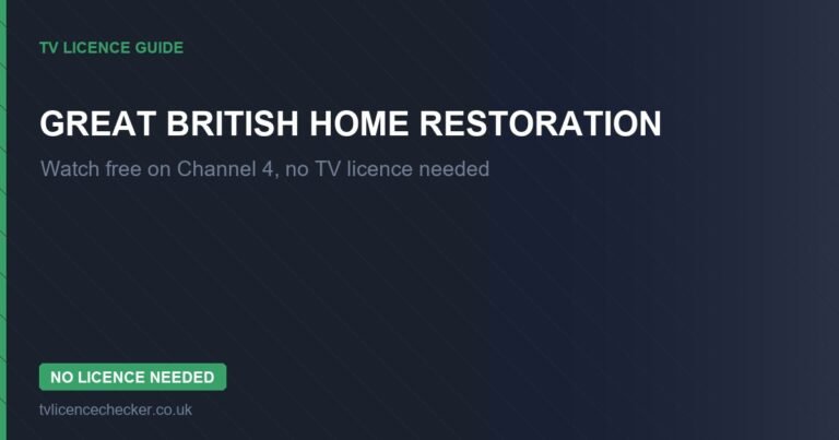 Watch Great British Home Restoration Without a TV Licence (Free on Channel 4)